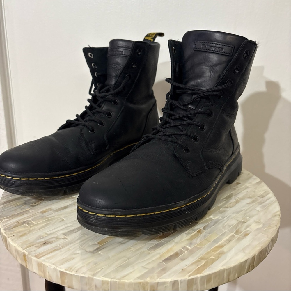 Black Leather Men's Boots